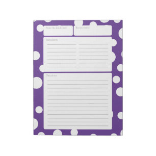Rezpe Page Lila Polka Dots Notizblock