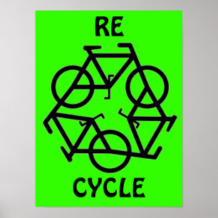 REzyklus recyceln Fahrrad-Symbol Poster