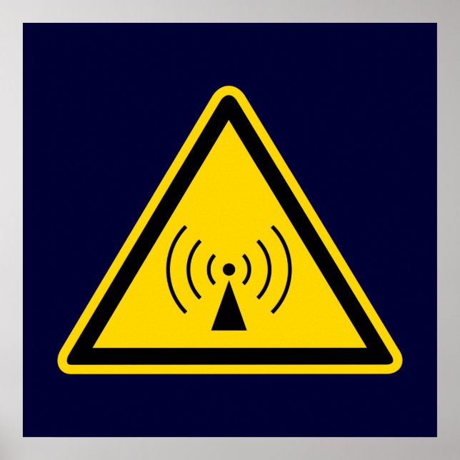 RF-Warnschild Poster (Vorne)