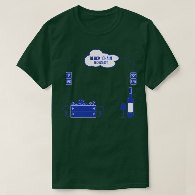 RFID-Technologie der Blockchain Winemaking 2 T-Shirt (Design vorne)