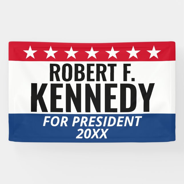 RFK JR Kennedy für Präsident - Kampagne Banner (Horizontal)