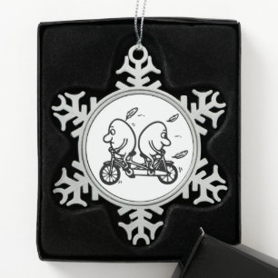 RG RA Ei-Kunst Schneeflocken Zinn-Ornament