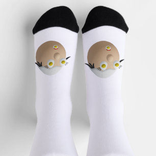 RG & RA Eigenwilliger Ei-Charakter Süßes Design Socken