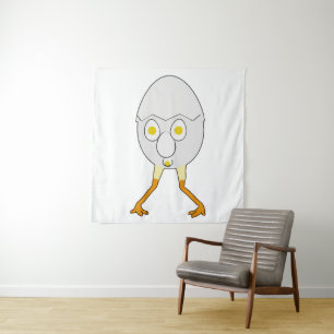 RG & RA Eigenwilliger Ei-Charakter Süßes Design Wandteppich
