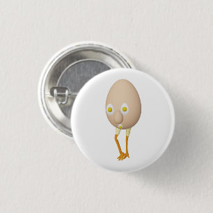 RG & RA Skurriler Ei-Charakter Süßes Design Button