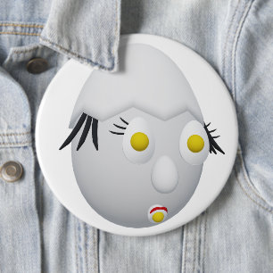 RG & RA Skurriler Ei-Charakter Süßes Design Button