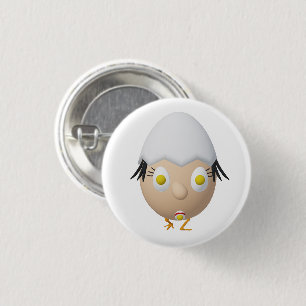 RG & RA Skurriles Ei-Charakter Süßes Design Button