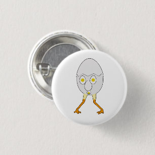 RG & RA Skurriles Ei-Charakter Süßes Design Button