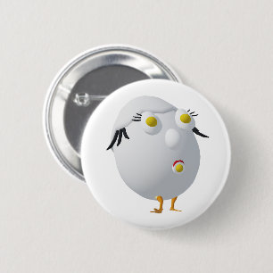 RG & RA Skurriles Ei-Charakter Süßes Design Button