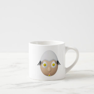 RG & RA Skurriles Ei-Charakter Süßes Design Espressotasse