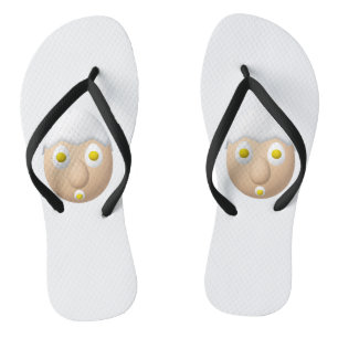 RG & RA Skurriles Ei-Charakter Süßes Design Flip Flops