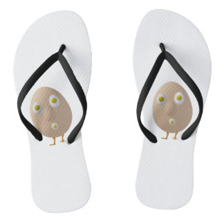 RG & RA Skurriles Ei-Charakter Süßes Design Flip Flops