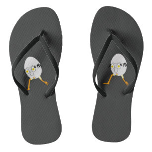 RG & RA Skurriles Ei-Charakter Süßes Design Flip Flops