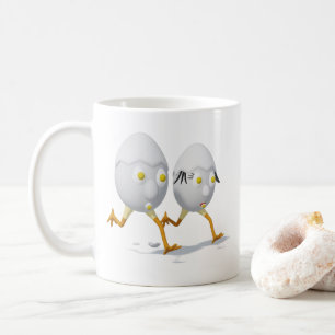 RG & RA skurriles Ei-Charakter süßes Design Kaffeetasse