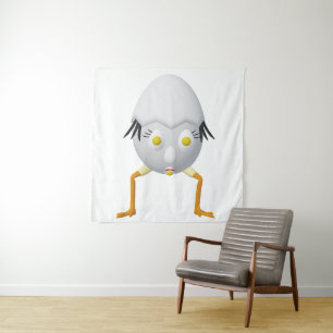 RG & RA Skurriles Ei-Charakter Süßes Design Wandteppich