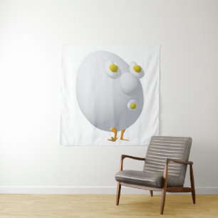 RG & RA Skurriles Ei-Charakter Süßes Design Wandteppich