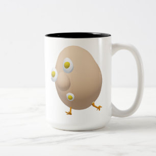 RG & RA Skurriles Ei-Charakter Süßes Design Zweifarbige Tasse