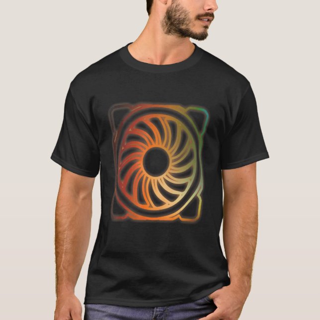 Rgb Case Fan Modelling A PC Masterrace Gaming Comp T-Shirt (Vorderseite)