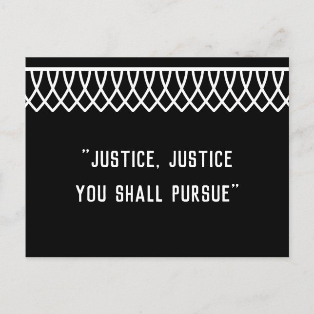 RGB Lace Collared Justice, Justice U will Postkarte (Vorderseite)