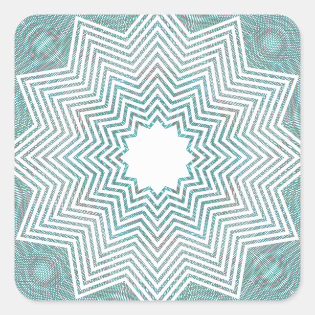 RGB-Musterflake Quadratischer Aufkleber (Vorderseite)