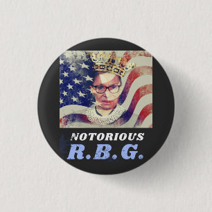 RGB Ruth Bader Ginsburg Feministin Liberale Button
