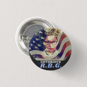 RGB Ruth Bader Ginsburg Liberaler Feminist Button