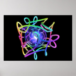 RGBCube - Schwarz Poster