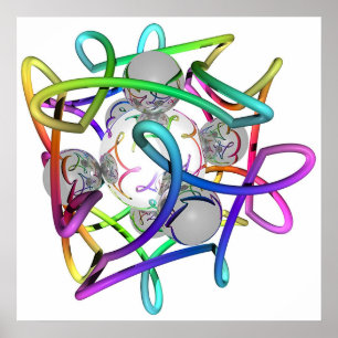 RGBCube - Weiß Poster