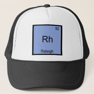 Rh - Raleigh City Chemie-Elementsymbol T-Shirt Truckerkappe