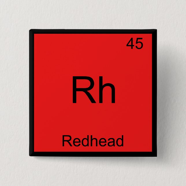 Rh - T-Shirt für die Funny Chemistry Element Button (Vorderseite)
