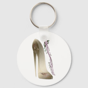 Rhapsodie in der GoldStilett-Schuh-Kunst Schlüsselanhänger