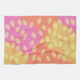 Rhapsodie in Gelb, Terracotta und Violet Abstrakt Geschirrtuch