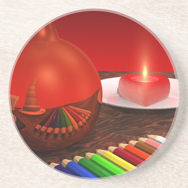 Rhapsodie in Rot Getränkeuntersetzer (Vorne)