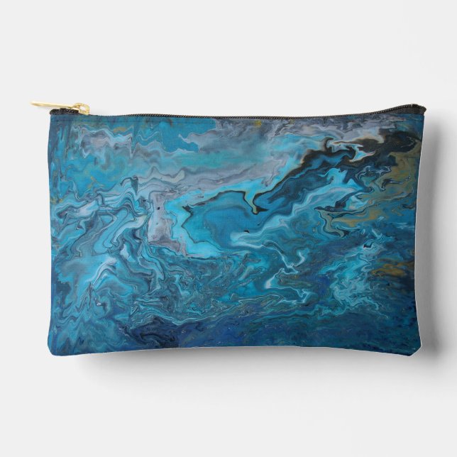 Rhapsody auf Türkis Zubehörtasche (Vorderseite)