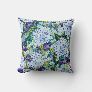 Rhapsody Hydrangeas Floral Pillow Kissen