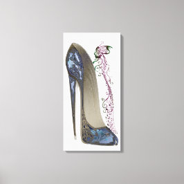 Rhapsody in Blue Stiletto Showkunst Canvas Print Leinwanddruck