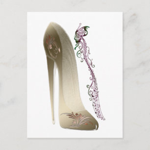 Rhapsody in Gold Stiletto Showkultur Postkarte