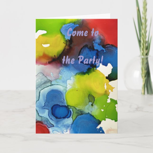 Rhapsody in Tinte Einladung (Vorderseite)