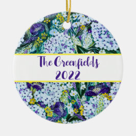 Rhapsody Poppy & Hydrangea Personalisiertes Orname Keramik Ornament
