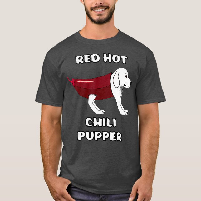 RHCP Red Hot Chili Pupper Peppers Parody Puppy T-Shirt (Vorderseite)