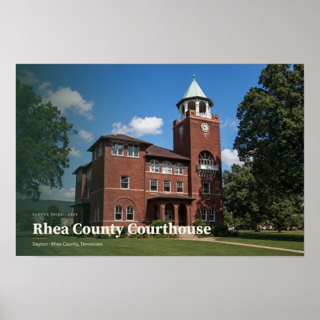 Rhea County Courthouse Dayton — AI-Kunst Poster (Vorne)