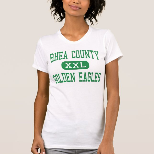 Rhea County - goldenes Eagles - hoch - Evensville T-Shirt (Vorderseite)