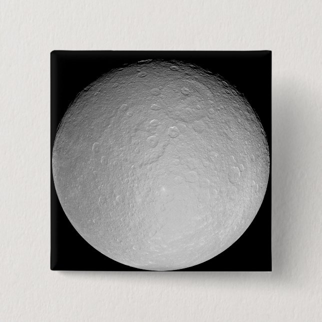 Rhea des Saturn-Eismondes Button (Vorderseite)