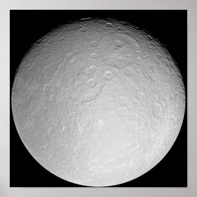 Rhea des Saturn-Eismondes Poster (Vorne)