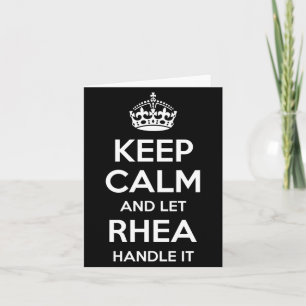 Rhea Keep Calm Personalisierter Name Lustiger Gebu Karte
