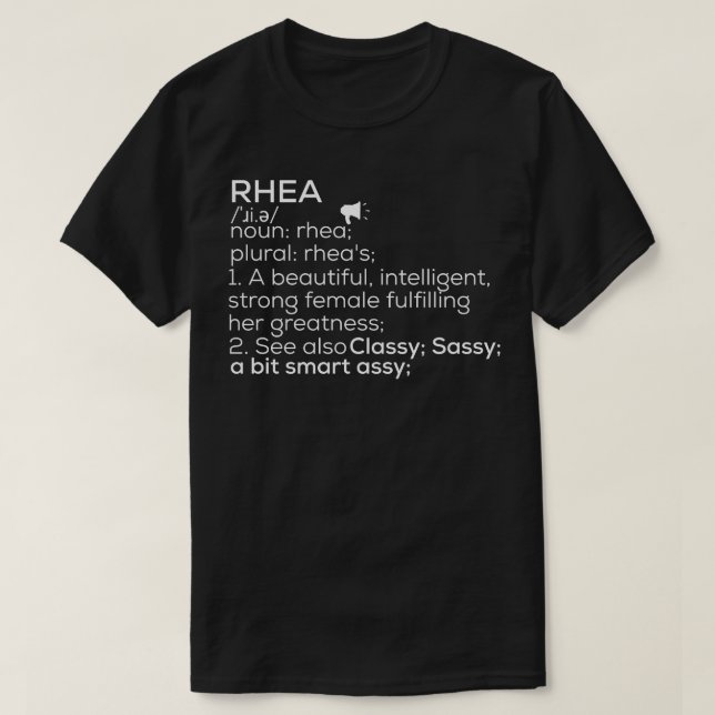 Rhea Name Rhea Definition Rhea Weibliche Bezeichnu T-Shirt (Design vorne)