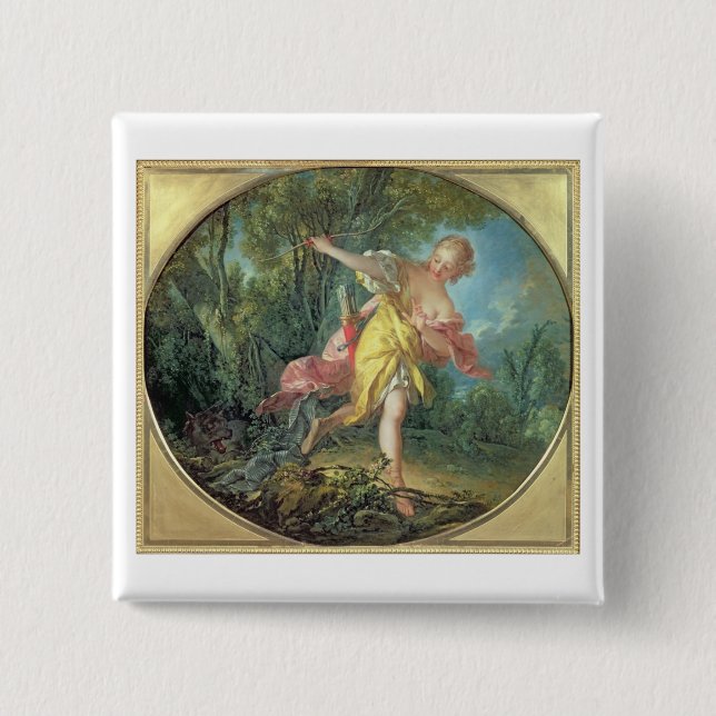 Rhea Sylvia, die vom Wolf, 1756 flieht Button (Vorderseite)