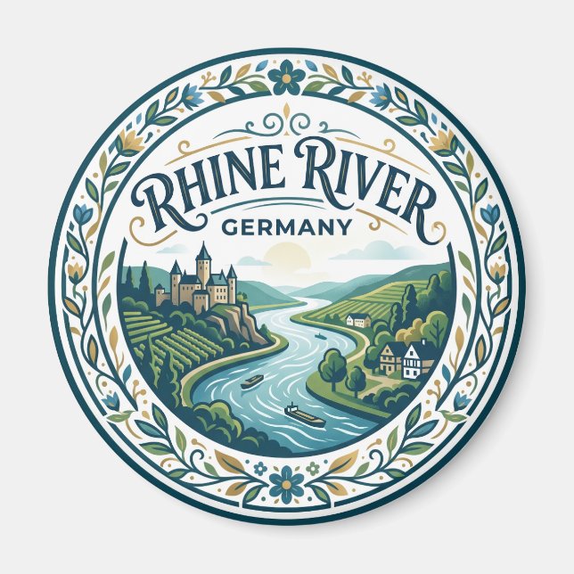 Rhein Deutschland Magnet (Vorne)