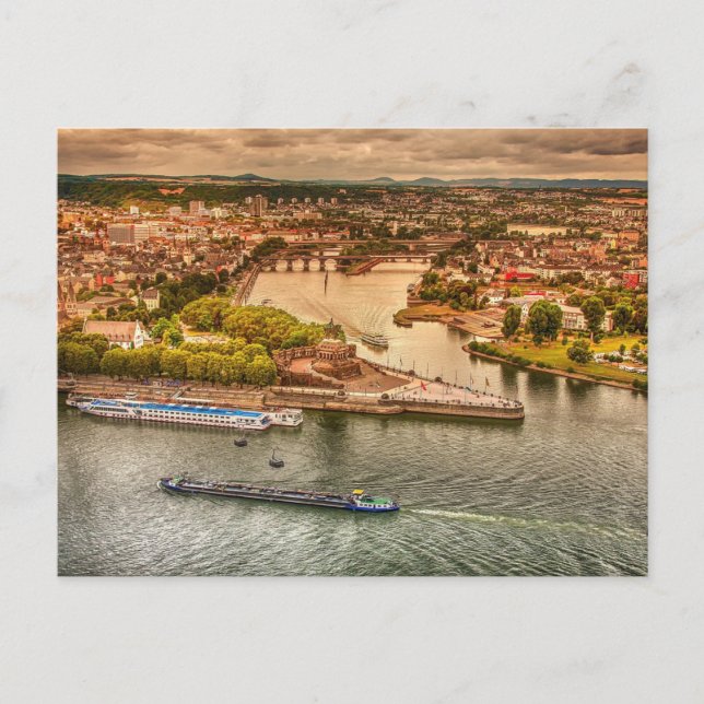 Rhein, Deutschland Schöne Aussicht Postkarte (Vorderseite)
