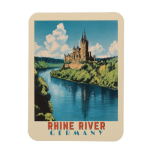Rhein-Deutschland Vintage Travel Magnet